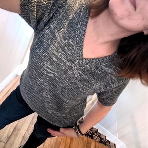 Directives short sleeved gray sweater size L
